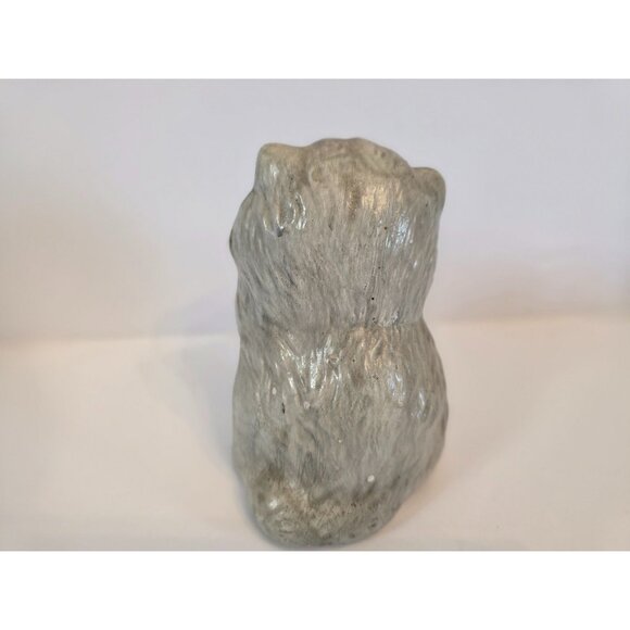 Handmade Ceramic Persian Cat Figurine With Green Eyes - Picture 4 of 7